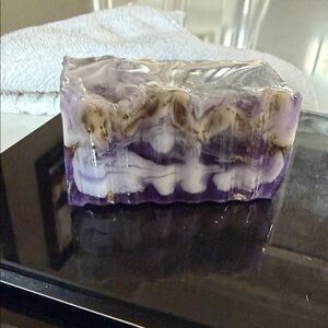 Handmade Layered Lavender Swirl Soap Bar